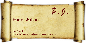 Puer Jutas névjegykártya